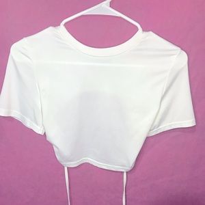 White crop top. Never worn. Bought on SHEIN.